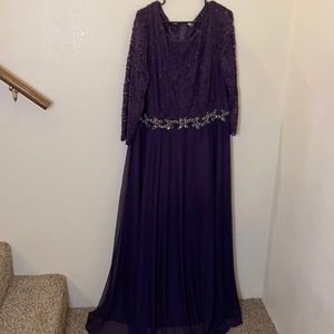 Jackie Jon New York 24W Deep Purple Dress